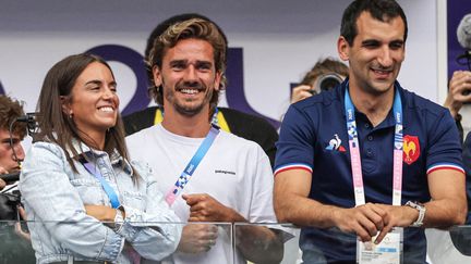 Antoine Griezmann, during the first French gold medal in men's rugby sevens, at the Paris Olympic Games, July 27, 2024. Illustration. (THIBAUD MORITZ / AFP)