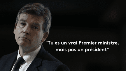 Arnaud Montebourg,&nbsp;en marge du débat de la primaire de la gauche, le 19 janvier sur France 2.&nbsp; (REUTERS / FRANCEINFO)