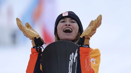 Bibian Mentel-Spee, le 12 mars 2018 à&nbsp;Pyeongchang (Corée du Sud). (NG HAN GUAN/AP/SIPA / AP)