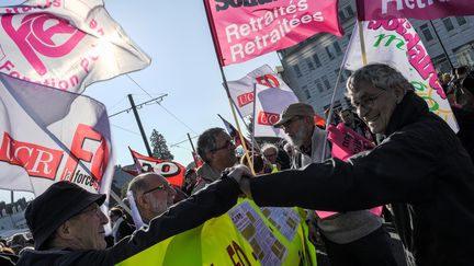 Lors d'une manifestation de retraités, à Nantes, le 9 octobre 2018. (LOIC VENANCE / AFP)