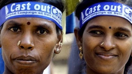 Manifestation d'intouchables en Inde en 2004. (AFP)