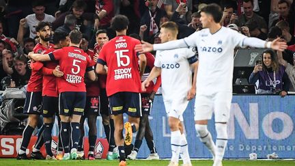 Les Marseillais s'inclinent à Lille pour le compte de la 36e journée de Ligue 1. (MATTHIEU MIRVILLE / AFP)