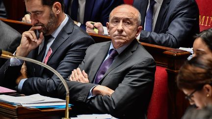 Le ministre de l'Intérieur, Gérard Collomb, à l'Assemblée nationale, le 17 octobre 2017. (MAXPPP)