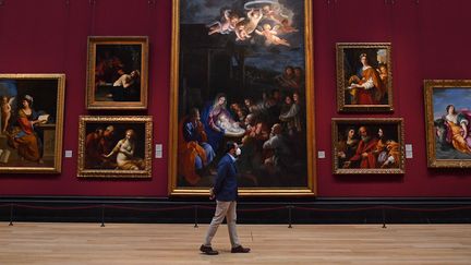 La National Gallery de Londres rouvrira ce mercredi 8 juillet. (JUSTIN TALLIS / AFP)