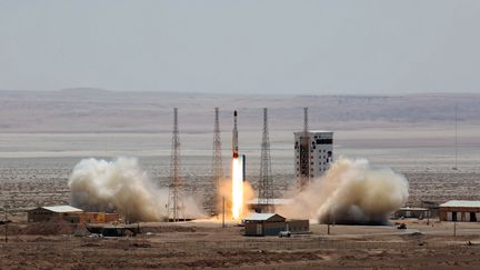 Le lancement d'un satellite Simorgh en Iran, le 27 juillet 2017. (IRANIAN DEFENCE MINISTRY / AFP)