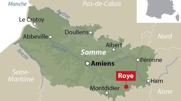 &nbsp; (La fusillade s'est déroulée à Roye dans la Somme ©)