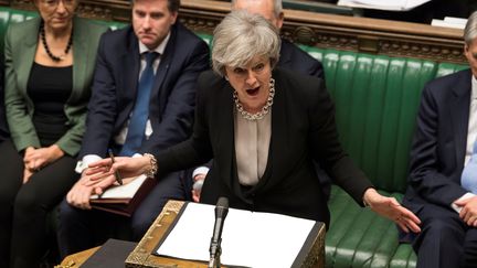 La Première ministre britannique, Theresa May, lors d'un débat au Parlement britannique, à Londres, le 29 janvier 2019. (REUTERS)