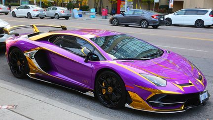 Une Lamborghini dans les rues d'Ontario, au Canada. (CREATIVE TOUCH IMAGING LTD / NURPHOTO)