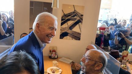 Joe Biden en campagne en Californie, en 2020. (GRÉGORY PHILIPPS / FRANCE-INFO)