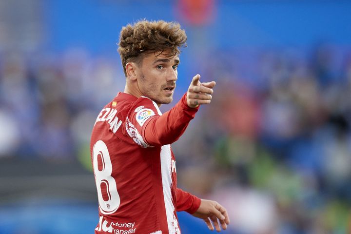 Antoine&nbsp;Griezmann lors d'un match de l'Atlético de Madrid face à Getafe, le 21 septembre en Liga (JOSE BRETON / NURPHOTO / AFP)