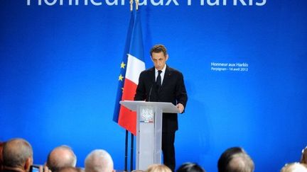 Nicolas Sarkozy à Perpignan (ERIC CABANIS / POOL / AFP)