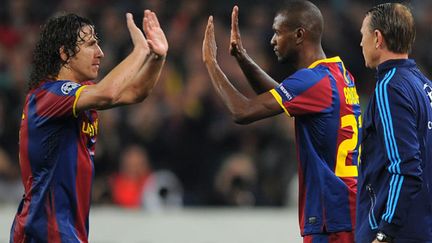 Carles Puyol et Eric Abidal