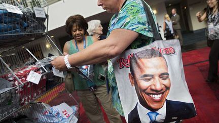 A Charlotte, le pr&eacute;sident Obama est partout. (THE WASHINGTON POST / GETTY IMAGES)