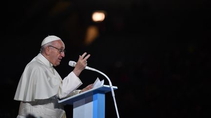 Le pape François lors de sa visite en Irlande, le 26 août 2018.&nbsp; (BEN STANSALL / AFP)