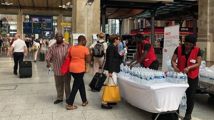 Le plan canicule de la SNCF avait aussi été déclenché en 2019, ici à la Gare du Nord. (AURÉLIEN ACCART / FRANCE-INFO)