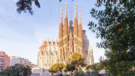 L'église de la Sagrada Familia conçue par l'architecte Gaudi vue par le photographe Loïc Lagarde, dans une série de photos exceptionnelles de différents sites de part le monde. (LOIC LAGARDE/SOLENT NEWS/SIPA / SOLENT NEWS & PHOTO AGENCY)