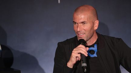 &nbsp; (En conférence de presse, Zidane a assuré n'être "pas pressé" de diriger l'équipe première du Real © MaxPPP)