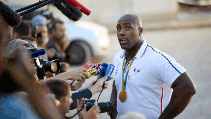  (Teddy Riner à son arrivée à l'Elysée © AFP)