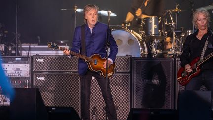 Paul McCartney au&nbsp;Glastonbury Festival 2022, (Grande Bretagne), le 25 juin 2022.&nbsp; (MATT CARDY / GETTY IMAGES EUROPE)