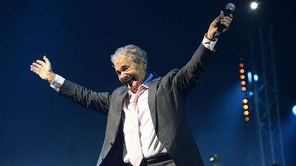 Pierre Perret à l'Olympia pour ses 80 ans (9 juillet 2014)
 (Bertrand Guay / AFP)