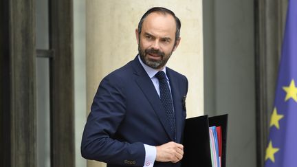 Edouard Philippe quitte l'Elysée après une réunion, le 9 août 2017, à Paris. (BERTRAND GUAY / AFP)