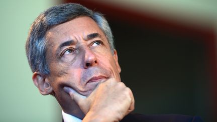 L'ancien conseiller sp&eacute;cial de Nicolas Sarkozy, Henri Guaino, lors d'un meeting de l'UMP le 15 septembre 2012, &agrave; Samo&euml;ns (Haute-Savoie). (PHILIPPE DESMAZES / AFP)