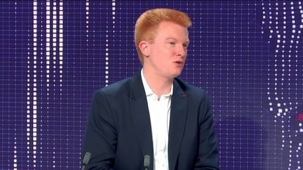 Adrien Quatennens,&nbsp;député LFI du Nord était l'invité du "8h30&nbsp;franceinfo", mercredi 1er décembre 2021. (FRANCEINFO / RADIOFRANCE)