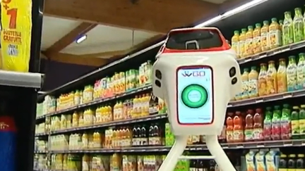 Supermarchés : un robot pour porter les courses