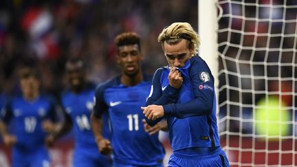 Antoine Griezmann a ouvert le score pour l'équipe de France face à la Biélorussie (CHRISTOPHE SIMON / AFP)