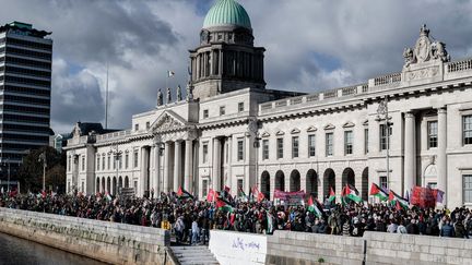 Une manifestation en faveur de la population palestinienne à Dublin (Irlande), le 14 novembre 2023. (SOPA IMAGES / LIGHTROCKET / GETTY IMAGES)