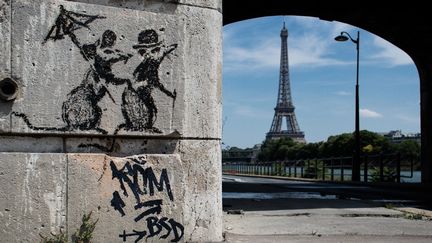 Un travail artistique de Banksy, à Paris, le 29 juin 2018
 (Aurélien Morissard / IP3 Press / MaxPPP)