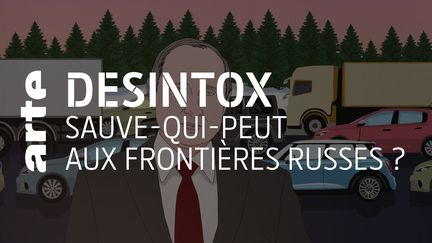 Désintox. Russie : non il n'y a pas eu des dizaines de kilomètres de bouchon pour fuir la mobilisation à la guerre en Ukraine (ARTE/2P2L)