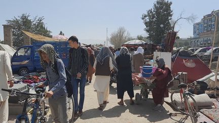 Le marché aux puces de Chaman-e Hozori, à Kaboul, en Afghanistan. (JEREMY TUIL / RADIO FRANCE)