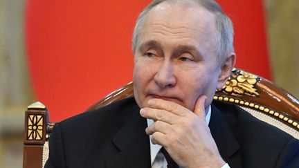 Le président russe Vladimir Poutine, à Bichkek, la capitale du Kirghizistan, le 9 décembre 2022. (VYACHESLAV OSELEDKO / AFP)