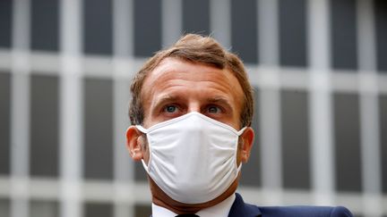 Emmanuel Macron, le 28 août 2020. (CHRISTIAN HARTMANN / POOL)