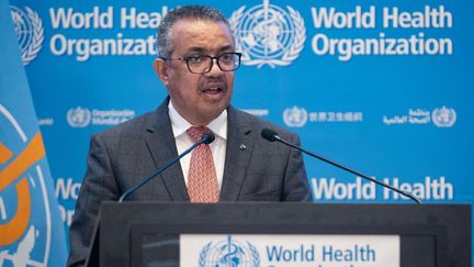 Tedros Adhanom Ghebreyesus, le patron de l'OMS, le 29 novembre 2021, à Genève (Suisse). (CHRISTOPHER BLACK / WORLD HEALTH ORGANIZATION / AFP)