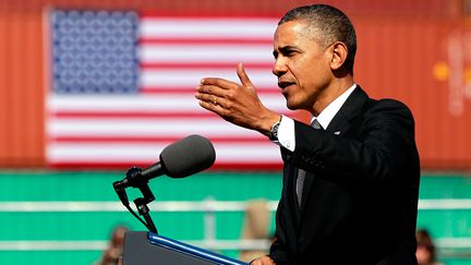 Le pr&eacute;sident am&eacute;ricain, Barack Obama, le 8 novembre 2013 &agrave; La Nouvelle-Orl&eacute;ans (Louisiane). (SEAN GARDNER / GETTY IMAGES NORTH AMERICA / AFP)