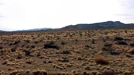 Le terrain de la zone 51 vue depuis la "Extraterrestrial Highway", dans le Nevada (sud-ouest des Etats-Unis). (CAPTURE GOOGLE MAPS)