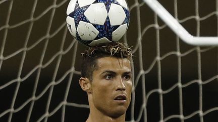 Cristiano Ronaldo, à Cardiff (Pays-de-Galles), le 2 juin 2017. (ADRIAN DENNIS / AFP)