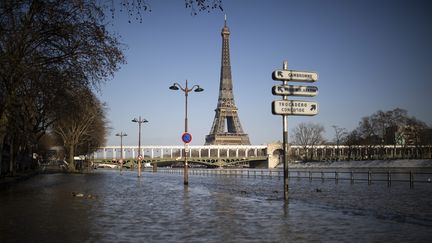 La Seine en crue à Paris, le 10 février 2021. (MAXPPP)