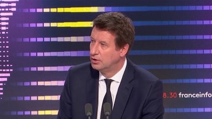 Yannick Jadot, candidat EELV à la présidentielle, était l'invité de franceinfo le 28 février 2022. (FRANCEINFO / RADIOFRANCE)