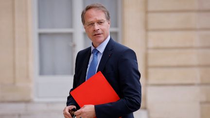 Le président de&nbsp;Confédération des petites et moyennes entreprises (CPME), François Asselin, le 6 juillet 2021 au palais de l'Elysée, à Paris. (LUDOVIC MARIN / AFP)