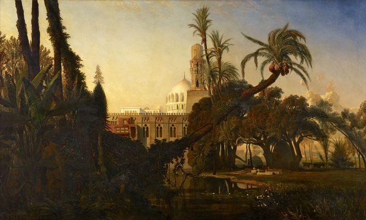 Prosper Marilhat, "Mosquée dans la Basse Egypte", années 1830
 (musée du quai Branly - Jacques Chirac, photo Claude Germain)