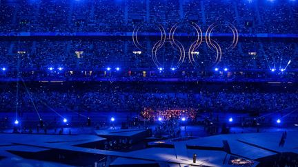 La cérémonie de clôture des JO de Paris 2024 au stade de France, à Saint-Denis (Seine-Saint-Denis), le 11 août 2024. (BAPTISTE AUTISSIER / PANORAMIC / DPPI / AFP)