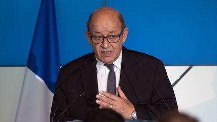 Jean-Yves Le Drian, ministre de la Défense, à Marignane (Bouches-du-Rhône), le 3 mars 2017. (BERTRAND LANGLOIS / AFP)