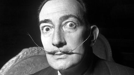 Portait de l'artiste Salvador Dali, le 29 avril 1954. (LEEMAGE / AFP)