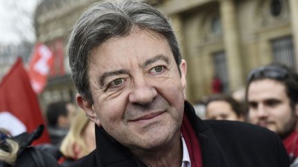 Jean-Luc M&eacute;lenchon, lors d'une manifestation, &agrave; Paris, le 15 f&eacute;vrier 2015. (LOIC VENANCE / AFP)