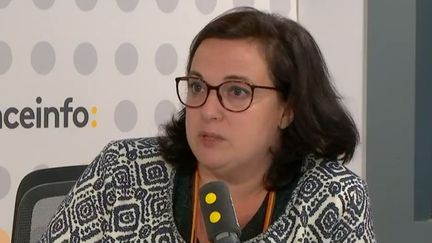 Emmanuelle Cosse, présidente de l’Union sociale pour l’habitat, porte-parole du Mouvement HLM, invitée jeudi 15 septembre sur franceinfo. (FRANCEINFO / RADIOFRANCE)