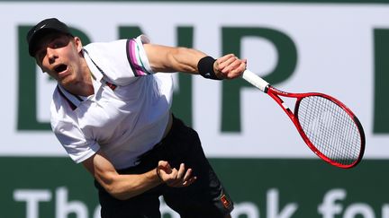 Le tennisman Denis Shapovalov lors du match qui l'opposait à Hubert Hurkaz aux Masters 1000 d'Indian Wells (USA), le 13 mars 2019.
 (YONG TECK LIM / GETTY IMAGES NORTH AMERICA)