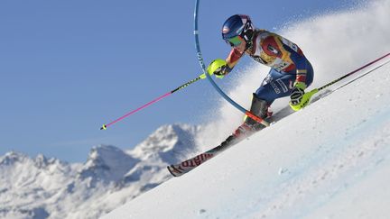 L'Américaine Mikaela Shiffrin (FABRICE COFFRINI / AFP)